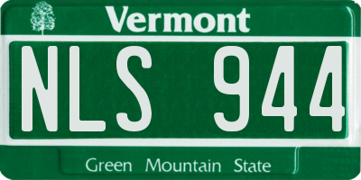 VT license plate NLS944