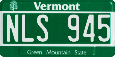 VT license plate NLS945
