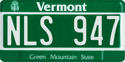 VT license plate NLS947