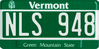 VT license plate NLS948
