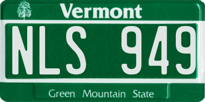 VT license plate NLS949