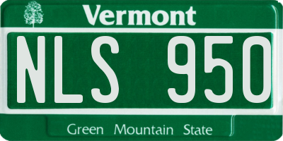 VT license plate NLS950