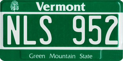 VT license plate NLS952