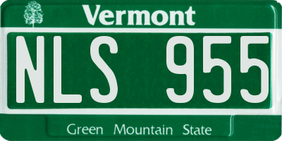 VT license plate NLS955