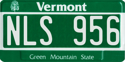 VT license plate NLS956