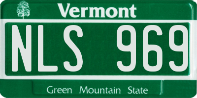 VT license plate NLS969