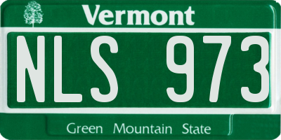 VT license plate NLS973