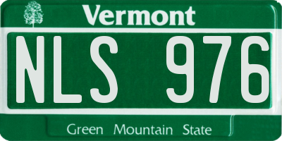 VT license plate NLS976