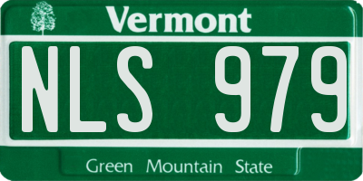 VT license plate NLS979