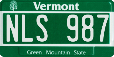 VT license plate NLS987