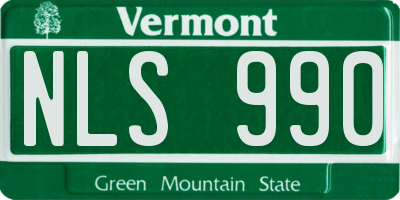 VT license plate NLS990