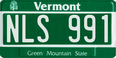 VT license plate NLS991