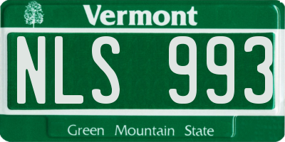 VT license plate NLS993