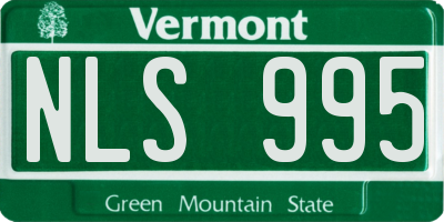 VT license plate NLS995