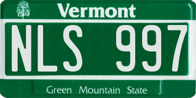 VT license plate NLS997