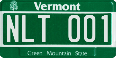 VT license plate NLT001