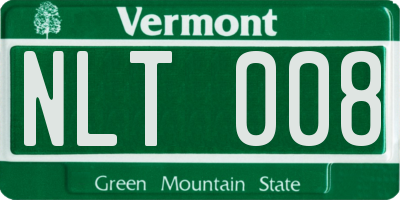 VT license plate NLT008