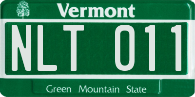 VT license plate NLT011