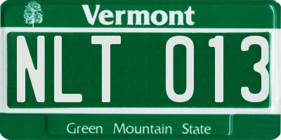 VT license plate NLT013