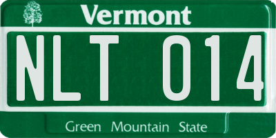 VT license plate NLT014