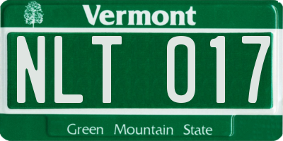VT license plate NLT017