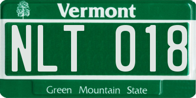 VT license plate NLT018