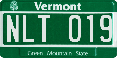 VT license plate NLT019