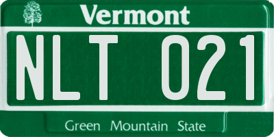 VT license plate NLT021