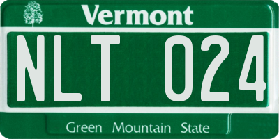 VT license plate NLT024