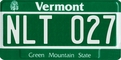 VT license plate NLT027
