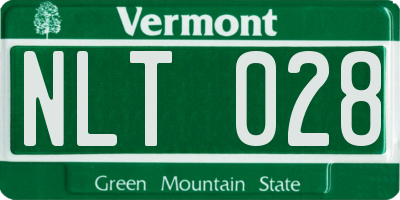 VT license plate NLT028