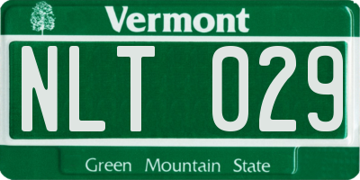 VT license plate NLT029