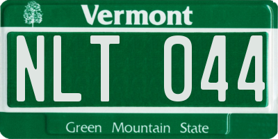VT license plate NLT044