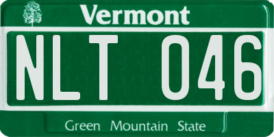 VT license plate NLT046