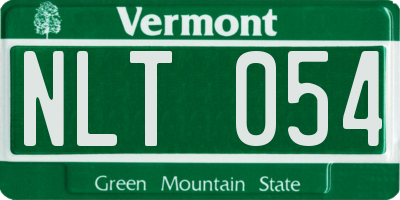 VT license plate NLT054