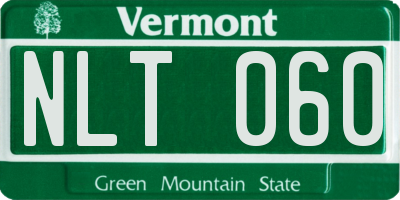 VT license plate NLT060