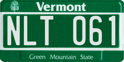 VT license plate NLT061