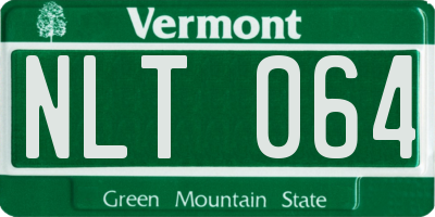 VT license plate NLT064