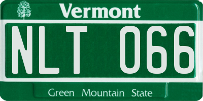 VT license plate NLT066