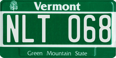 VT license plate NLT068