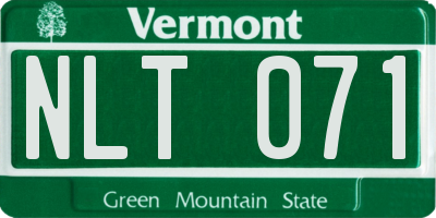 VT license plate NLT071