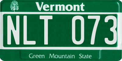 VT license plate NLT073