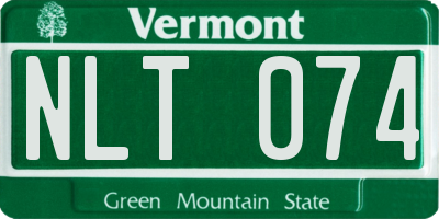 VT license plate NLT074