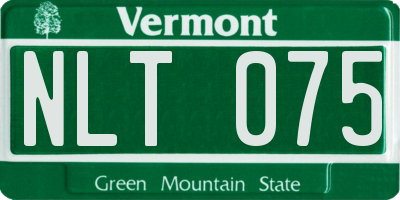 VT license plate NLT075