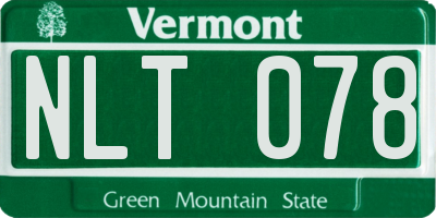 VT license plate NLT078