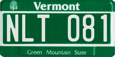 VT license plate NLT081