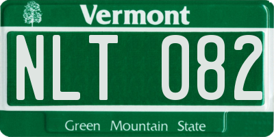 VT license plate NLT082