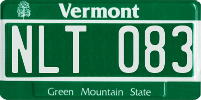VT license plate NLT083