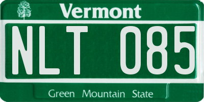 VT license plate NLT085