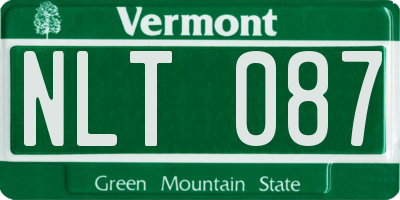 VT license plate NLT087